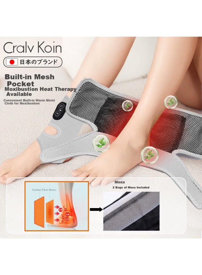 Cralvkoin Electric Heated Ankle Brace For Sprains, Ankle Joint Support, Moxibustion Heat Therapy, Massage, Rehabilitation, And Warmth - Image 2