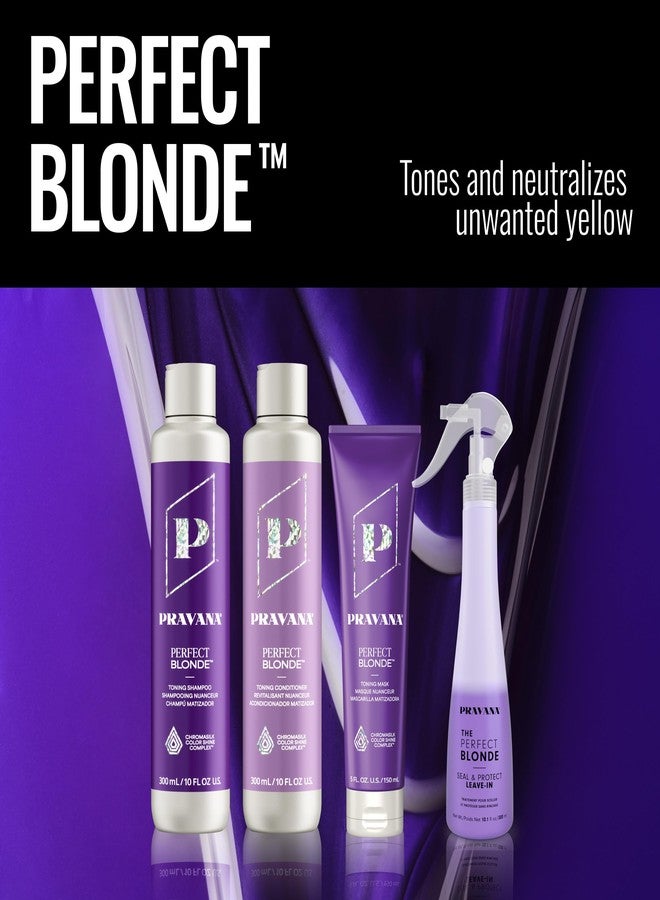 Pravana The Perfect Blonde Purple Toning Conditioner | Neutralizes Brassy, Yellow Tones | For Color Treated Hair | Chromasilk Enhances Shine & Protection | Vegan, Paraben & Sulfate Free | 10 Fl Oz - Image 5