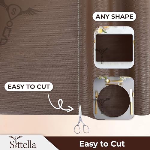 SITTELLA® (45cm x 5m) Food-Grade Anti-Slip Washable Kitchen Drawer & Shelf Liner | Multipurpose Waterproof Fridge, Table & Cabinet Mat | Non-Toxic, Cuttable & Reusable(Coffee) - Image 4