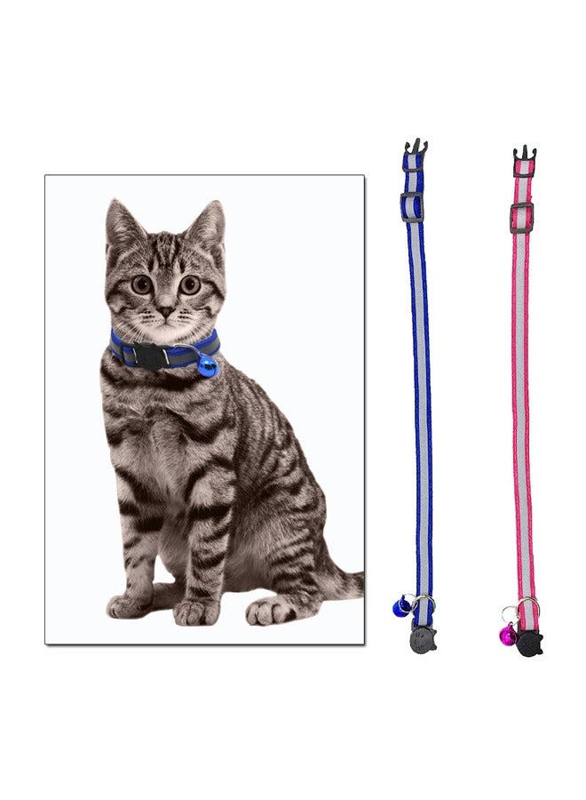10 قطعة طوق القط ، مع حزام من النايلون على شكل جرس عاكس ، حزام طوق القط مع الافراج عن سلامة مشبك قابل للفصل ، ومناسبة للقطط والقطط - Image 5