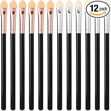 Sibba Makeup Brushes Set 12 Pcs Sponge Eyeshadow Brush Kits Eye Applicator Double Sided Reusable Eyemakeup Tool Multifunctional Make Up Accessories Fit Lip Beauty Eye Shadow Makeup Lover - Image 1