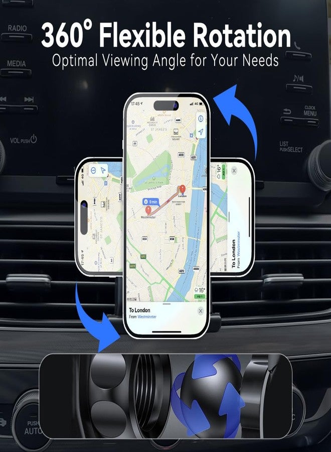 BEERTE Fits MagSafe Car Mount Fit for Honda Accord 2018-2022 10th Gen Hands Free Magnetic Phone Holder for Car Vent Fits Accord Phone Mount Fit for iPhone 15 14 13 12 Series MagSafe Case All Phones - Image 4