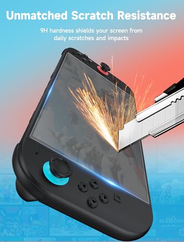 JSAUX 2-Pack Anti-Glare Screen Protector for Nintendo Switch 2, Matte Tempered Glass Protector Easy to Install with Guiding Frame 9H Hardness Scratch Resistant Accessories for Switch2 - Image 5
