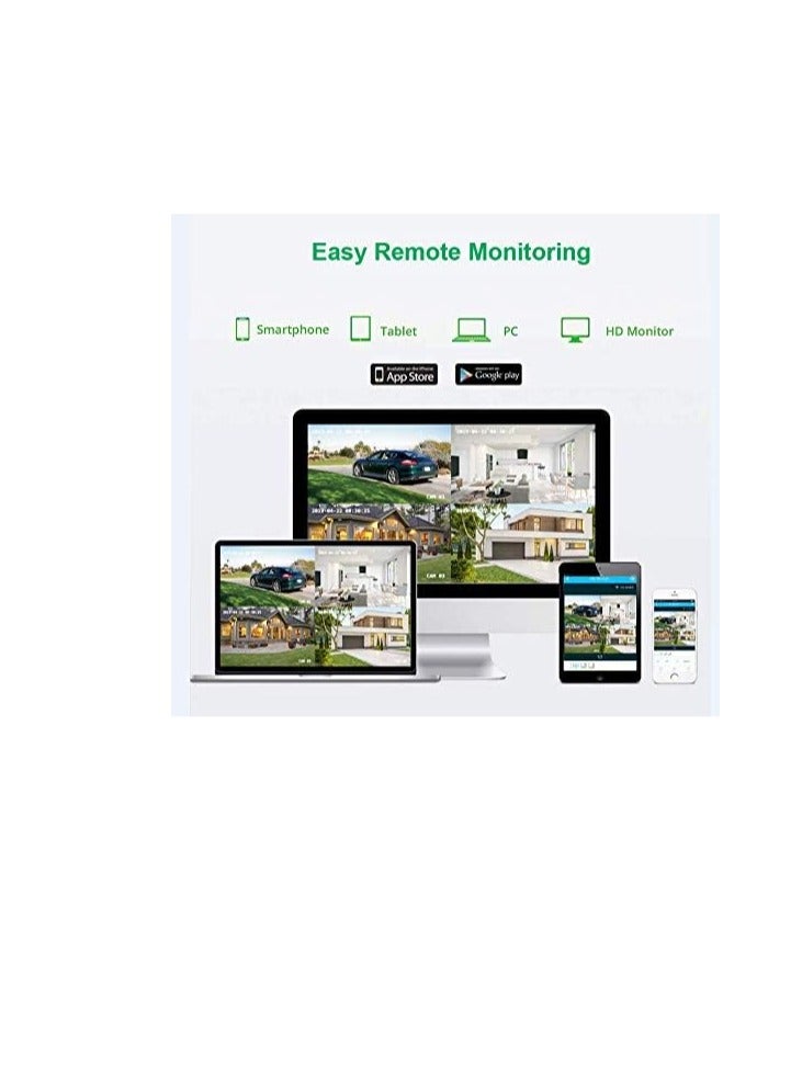 Bullet Camera Video Surveillance WiFi Aottom 8CH Video Surveillance WiFi Surveillance Cameras - 8ch NVR Kit + 4pcs 720P Camera, Night Vision, Motion Detection, E-mail Alarm, P2P, No HDD - Image 3