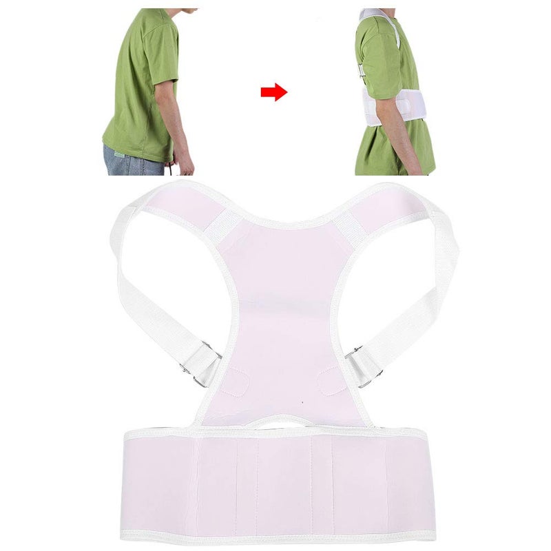 woobles Back Brace Posture Corrector Back Straightener Shoulder Posture Supporter Hunchback Correction Belt Kyphosis Corrector Breathable and Comfortable for Men and Women White(XXL) - Image 2