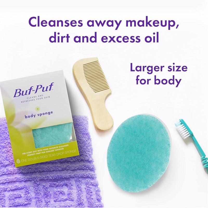 Buf-Puf Buf Puf Body Sponge, Bath Sponge, Dermatologist Developed, Cleanses Skin of Dirt, and Excess Oil, Reusable, Exfoliating, 1 Count - Image 2