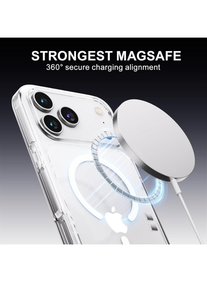 Aurheim iPhone 17 Pro Case, Compatible with MagSafe Accessories, TPU, Military-Grade Drop Protection, Shock-Absorbing Air Guard Corners, Hybrid Series, Clear (iPhone 17 Pro) - Image 2