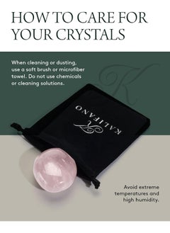 Kalifano KALIFANO Rose Quartz Palm Stone with Healing & Calming Effects  - Image 5