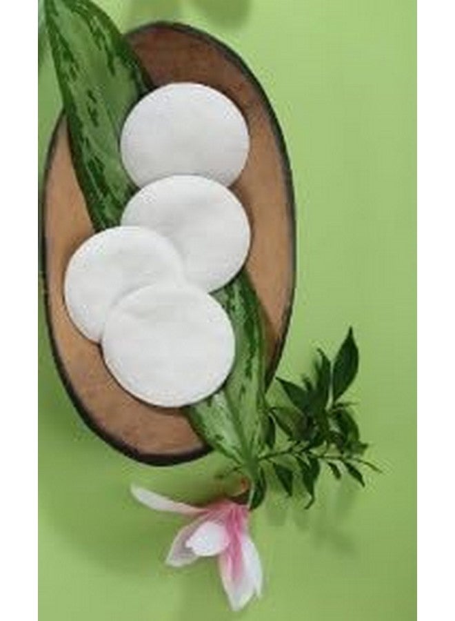 PALMATE Cotton Round Pads, Soft and absorbent, Chemical Free, (White, Pack of 2) 100 pcs - Image 3