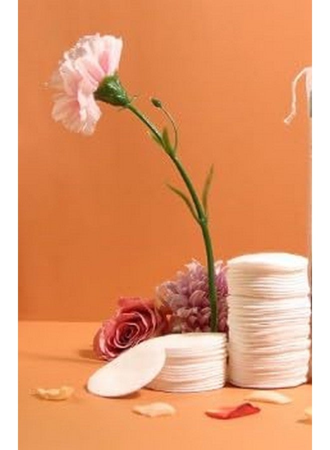 PALMATE Cotton Round Pads, Soft and absorbent, Chemical Free, (White, Pack of 2) 100 pcs - Image 2
