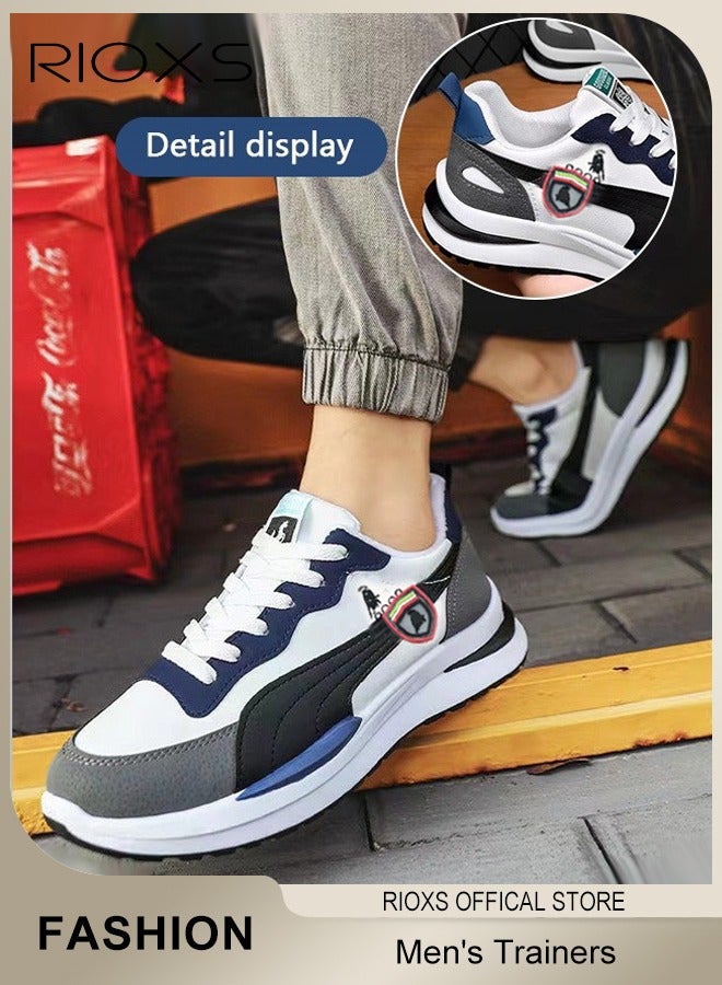 RIOXS Men's Trainers,Breathable Athletic Shoes,Fashion Casual Sports Shoes,Comfort Fitness Shoes For Men,Lace-up Low Top Sneaker For Running Jogging Hiking Walking And Outdoor Use, Mens Athlesiure Trainers  - Image 2