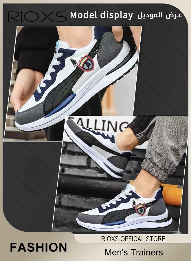 RIOXS Men's Trainers,Breathable Athletic Shoes,Fashion Casual Sports Shoes,Comfort Fitness Shoes For Men,Lace-up Low Top Sneaker For Running Jogging Hiking Walking And Outdoor Use, Mens Athlesiure Trainers  - Image 3