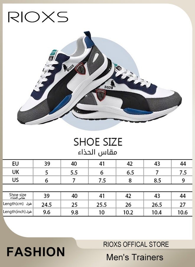 Men's Trainers,Breathable Athletic Shoes,Fashion Casual Sports Shoes,Comfort Fitness Shoes For Men,Lace-up Low Top Sneaker For Running Jogging Hiking Walking And Outdoor Use, Mens Athlesiure Trainers