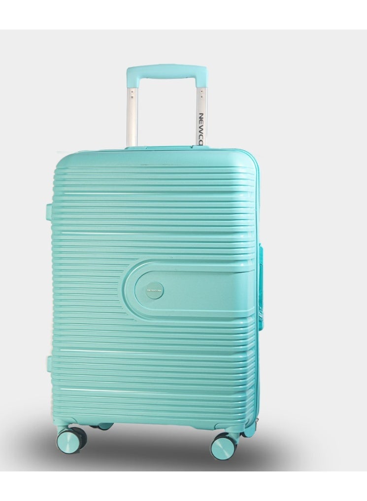 NEWCOM Light Weight PP Fashion Trolley Luggage Hard Case Carry on Suitcase with Safe Zipper and 4 Quite 360° Double Spinner Wheels NEWCOM - Image 1