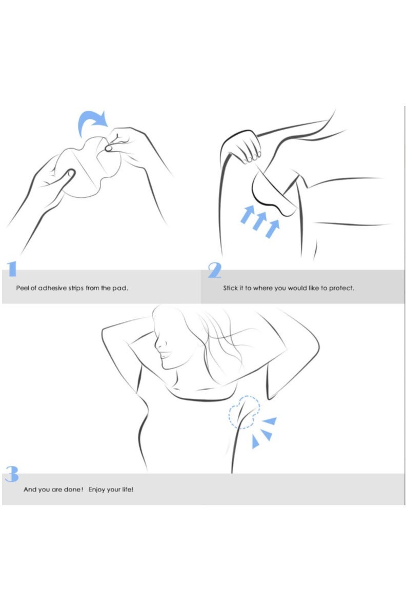 KHAJUL 50 Pcs Underarm Sweat Pads,Disposable Armpit Pads for Sweating,Thin Antis Sweat Pad Absorbing Patch,Comfortable Unflavored,Non Visible,Armpit Protection,Disposable Underarm Pads for Women Men - Image 4