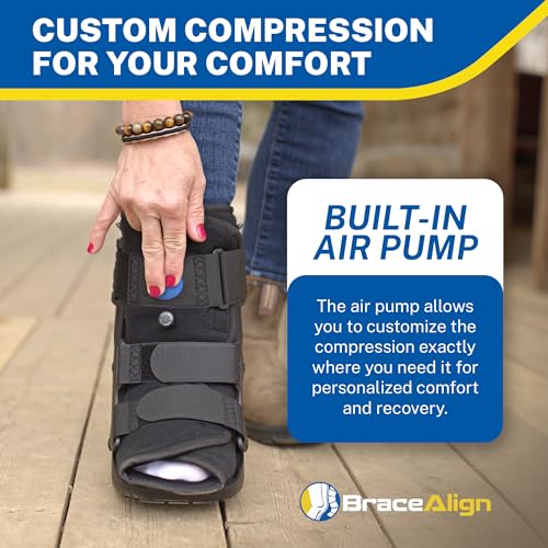 Brace Direct Air Cam Walker Fracture Boot - Short - Orthopedic Medical Walking Boot for Foot & Ankle Fractures, Sprains & Injury Stabilization Size M (Men’s US 7.5-10 / Women’s US 8.5-11.5) - Image 5
