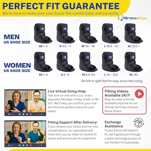 Brace Direct Air Cam Walker Fracture Boot - Short - Orthopedic Medical Walking Boot for Foot & Ankle Fractures, Sprains & Injury Stabilization Size M (Men’s US 7.5-10 / Women’s US 8.5-11.5) - Image 3