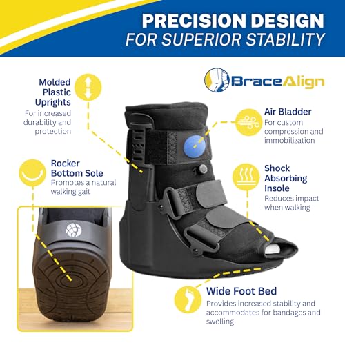 Brace Direct Air Cam Walker Fracture Boot - Short - Orthopedic Medical Walking Boot for Foot & Ankle Fractures, Sprains & Injury Stabilization Size M (Men’s US 7.5-10 / Women’s US 8.5-11.5) - Image 4