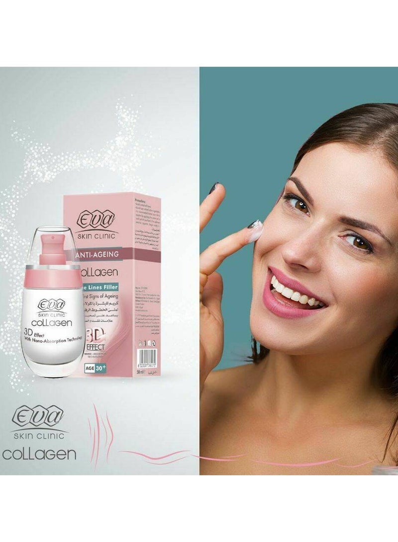 Eva Skin Clinic Cream Collagen Fine Lines Filler - 50 ml - Image 3