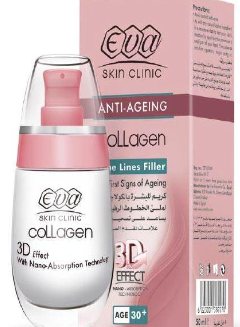 Eva Skin Clinic Cream Collagen Fine Lines Filler - 50 ml - Image 2