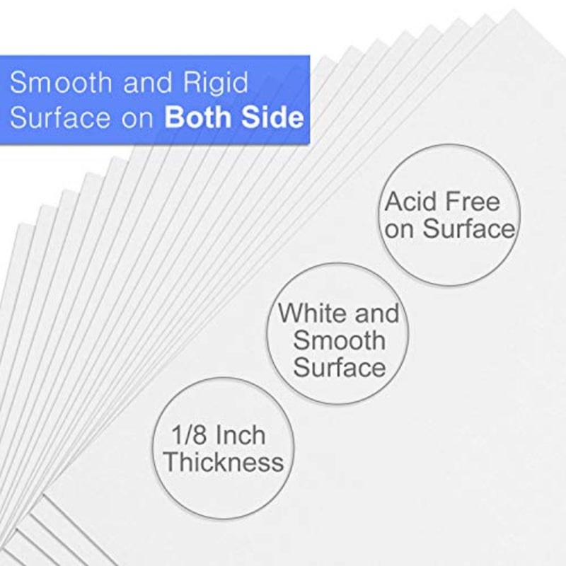 20Pack Foam Boards, 27.9 cmx110.2 cm Foam Core Backing Board White, 1/8" Thickness Mat Boards Poster Boards Polystyrene Poster Board Signboard Perfect for Presentations, School, Office and Art Projects - Image 3