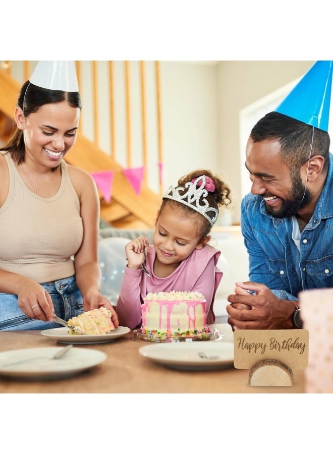 Wooden Card Holder, Pack of 20 Table Sign Holders with Place Cards, Semi-Circle Table Number Holders, Name Badge Holders for Display - Image 5