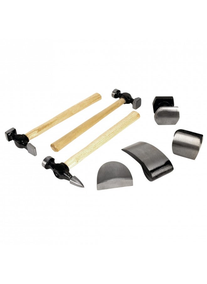 Performance Tool Performance Tool W1007Db 7-Piece Auto Body Repair Kit With Carbon Steel Hammer Heads And Dollies On Wood Handles  - Image 1