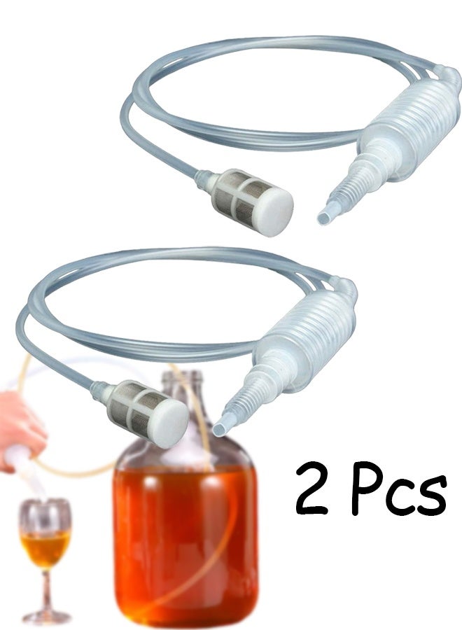 2pcs Liquid Transfer Pump Water Fuel Suction Tube Squeezing Gas Siphon Manual Pumping Petrol Syphon for Light Oils Gas Diesel Petrol Fish Tank - Image 1