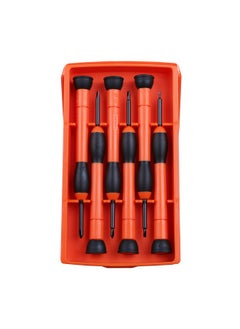 Taparia Taparia PSFP-6 Precision Screw Driver Set, Orange & Black, 6 Pieces  - Image 1