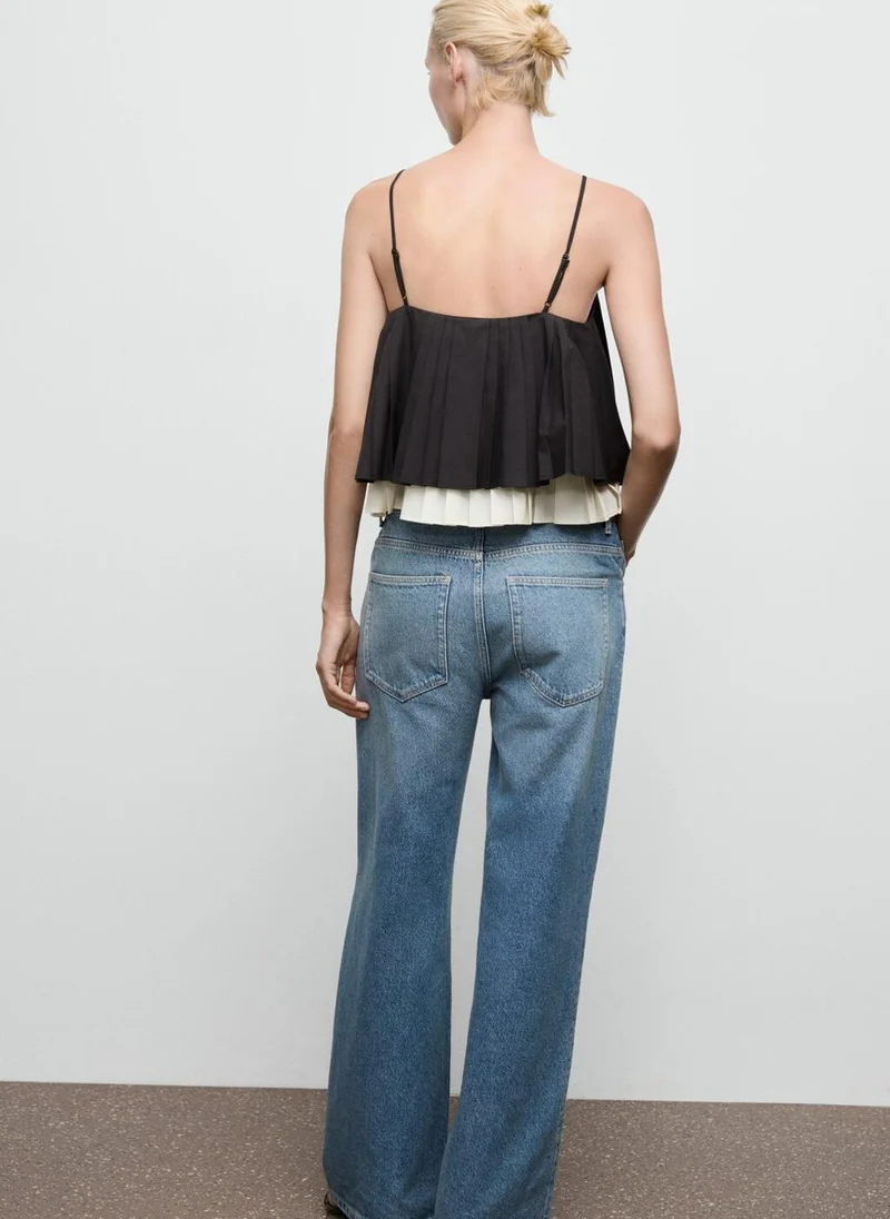 MANGO Pleated combined top