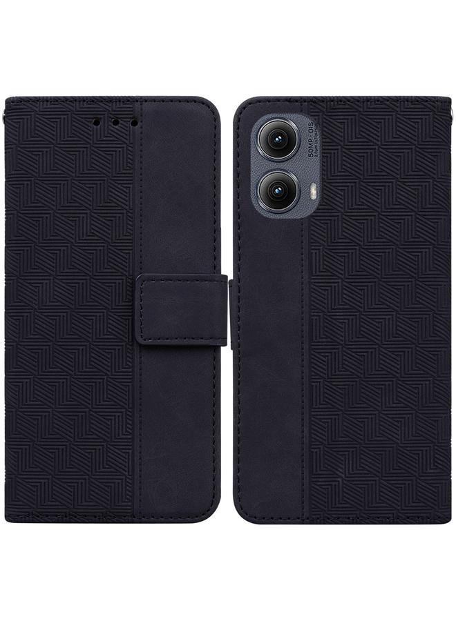 اس-توب جراب لهاتف موتورولا إيدج 2024، جراب جلدي منقوش هندسيًا - Image 1