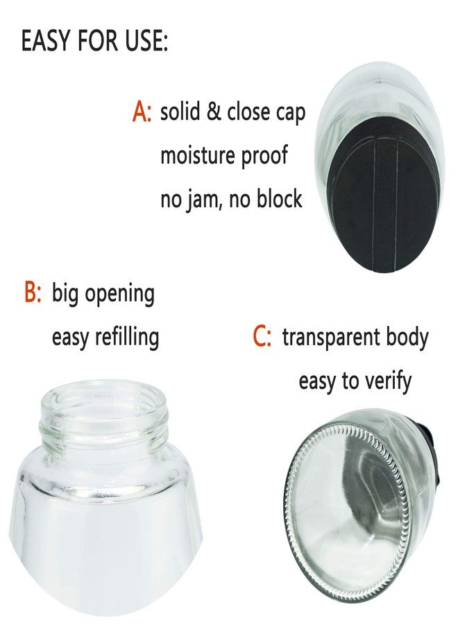 MILEKE Salt and Pepper Shakers, Moisture-Proof Condiment holders 150ML, 2/pack - Image 5