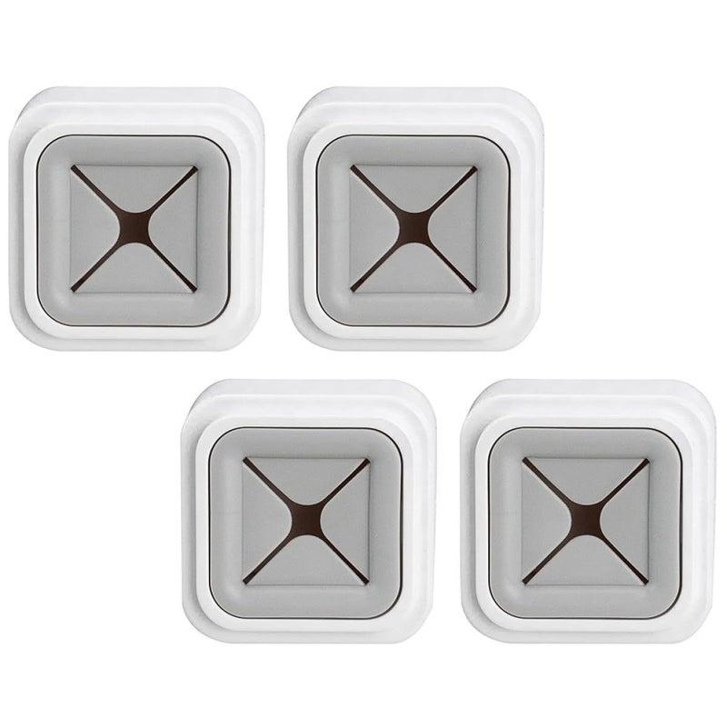 SUPVOX 4 Gray Self Adhesive Towel Holder Set For Bathroom And Kitchen Storage - Image 2