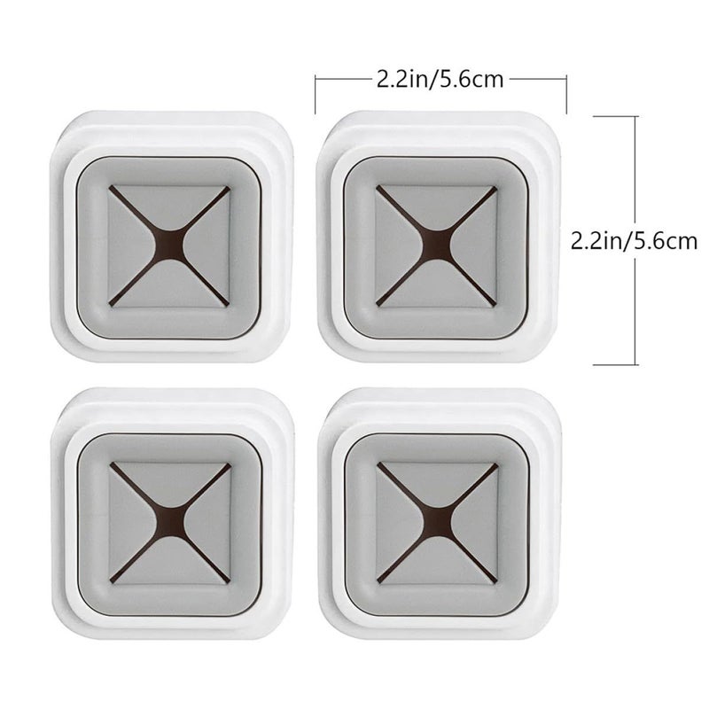 SUPVOX 4 Gray Self Adhesive Towel Holder Set For Bathroom And Kitchen Storage - Image 3