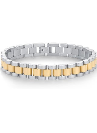 Showday 14K Gold Plated Waterproof Watch Strap Chain Bracelet for Women Two Toned Mixed Metals Stainless Steel Chunky Link Bracelet Unisex Bracelet - pzsku/Z08C2C27C53C9CBD1566DZ/45/_/1732611836/4875f802-bdb8-485c-9a78-2fb6dd1b659c