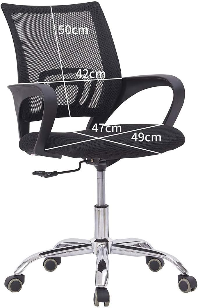جالاكسي ديزاين كرسي شبكي مع مكتب كمبيوتر وقماش قابل للتعديل ومريح من الناحية الوظيفية، أسود، Mesh_Chair_4 - Image 5