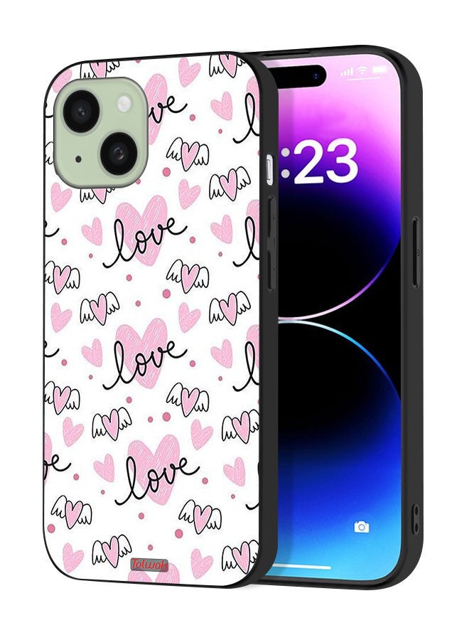 Tolwak Apple iPhone 15 Protective Case Cover Love And Heart Art Pattern - Image 1