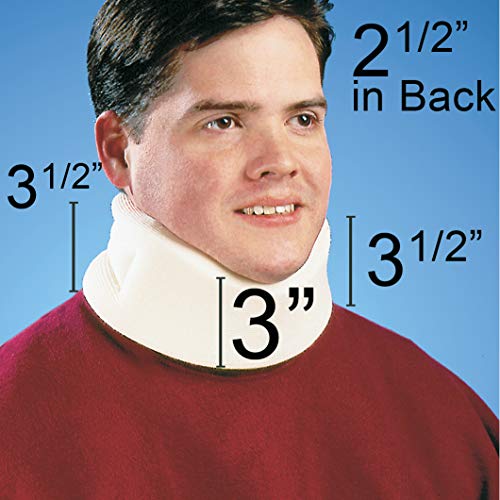 Carex Cervical Collar For Neck Pain - Neck Brace For Neck Pain Relief - Neck Collar After Whiplash or Injury, Made Of Soft Cotton - Image 4