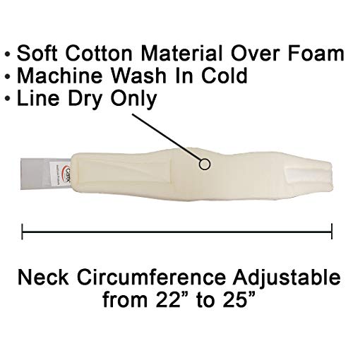 Carex Cervical Collar For Neck Pain - Neck Brace For Neck Pain Relief - Neck Collar After Whiplash or Injury, Made Of Soft Cotton - Image 5