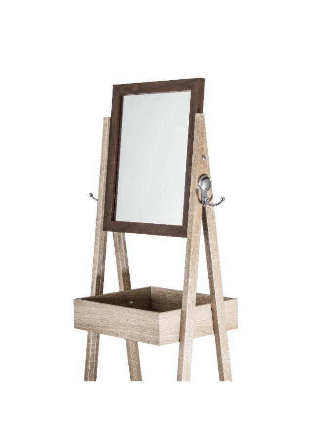 evistar 3-shelf storage organizer with mirror, made of high-quality Turkish wood, suitable for the bedroom or living room versatile. - Image 3