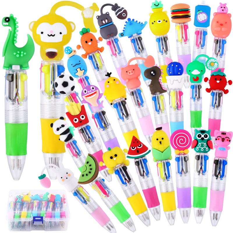 Vellibring 28PCS mini Multicolor Ballpoint Pens 4 Colors in 1 - Image 1