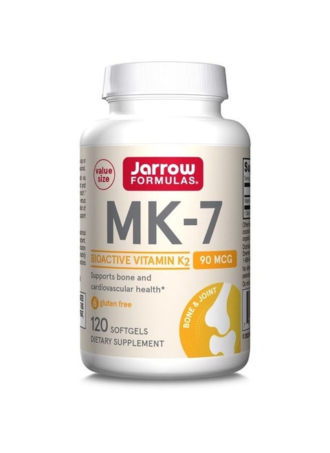 MK-7 90 mcg - Bioactive Form of Vitamin K2 - 120 Servings (Softgels) - For Bone & Cardiovascular Health - Vitamin K2 MK-7 Dietary Supplement - K2 Vitamin Supplement MK-7 - Gluten Free