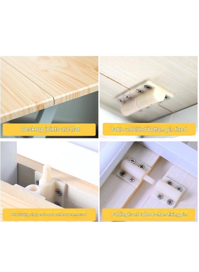 NKX Modern Folding Wooden Table with Metal Legs – Space-Saving and Stylish  - Image 5