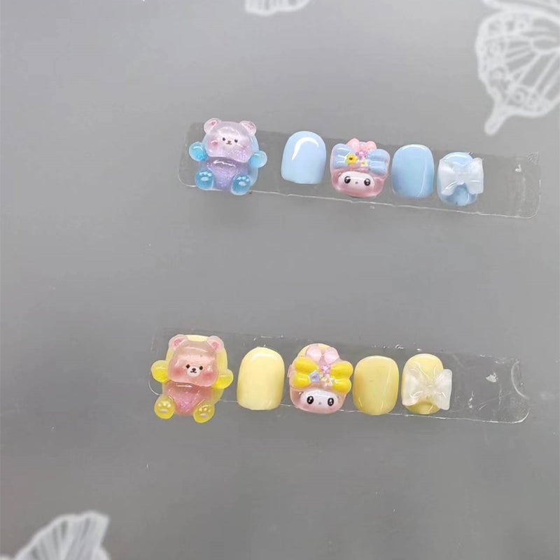 Generic [Children Wear Armor] Hand-worn Armor Tablets Childrens Manicure Tablets 3-10 Years Old Cute Cartoon Manicure Tablets Default Type A Child A 