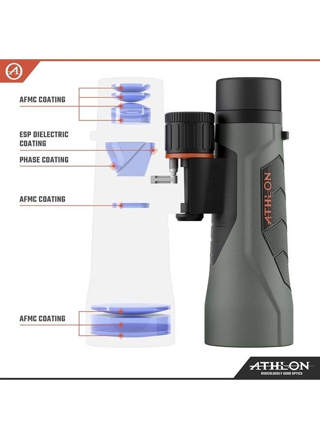 Athlon Optics 12x50 Argos G2 HD Gray Binoculars with Eye Relief for Adults and Kids, High-Powered Binoculars for Hunting, Birdwatching, and More  - Image 5