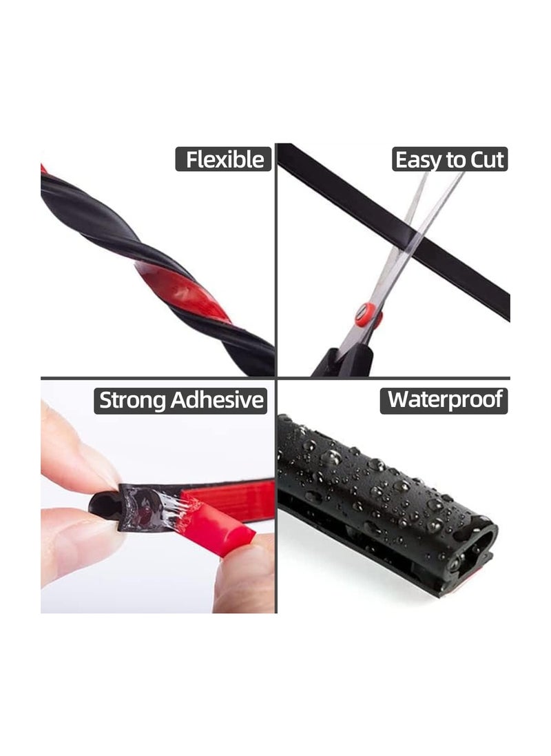 RATSAW - Door Seal Strip Door Weather Stripping Self-Adhesive Rubber Door Insulation Weather Strip for Window and Door Soundproofing D Shape Weatherstripping for Door Frame Gap Blocker - Image 1