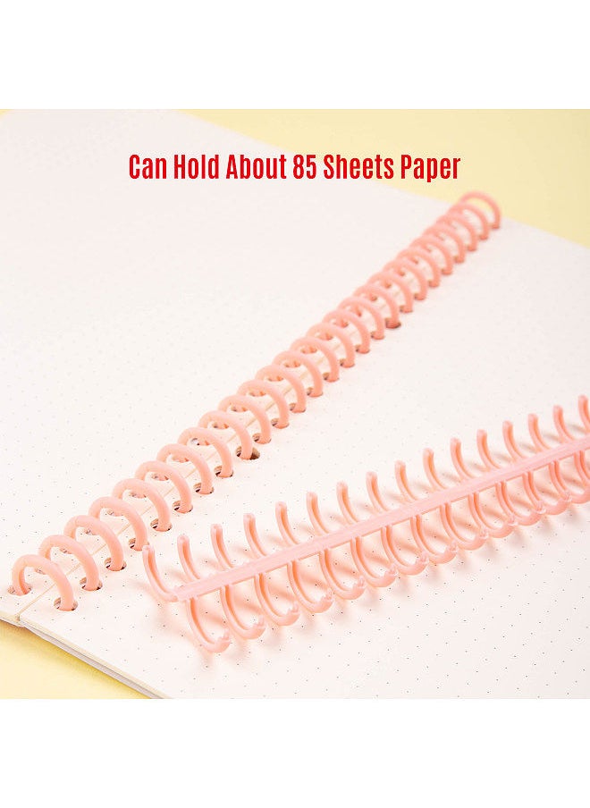 Kw-trio 10pcs Plastic 30-Hole Loose Leaf Binders Ring Binding Spines Combs 85 Sheets Capacity for DIY Paper Notebook Album Office School Supplies  - Image 4