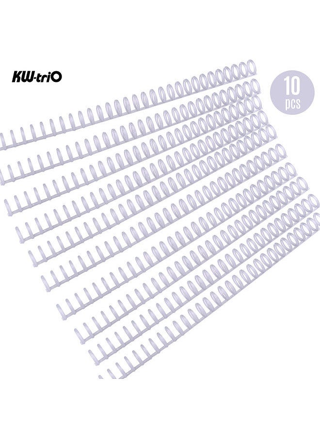 Kw-trio 10pcs Plastic 30-Hole Loose Leaf Binders Ring Binding Spines Combs 85 Sheets Capacity for DIY Paper Notebook Album Office School Supplies  - Image 5