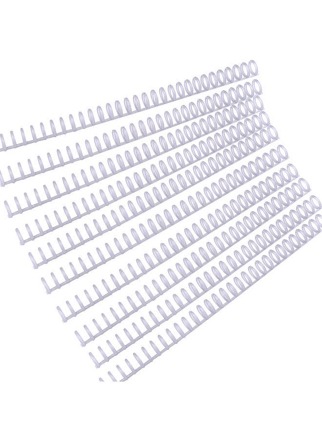 Kw-trio 10pcs Plastic 30-Hole Loose Leaf Binders Ring Binding Spines Combs 85 Sheets Capacity for DIY Paper Notebook Album Office School Supplies  - Image 1