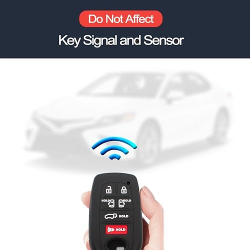 INFIPAR 2pcs Compatible with Toyota Sienna Smart 6 Buttons Key Fob Cover Case Key Chain Protector Keyless Entry Remote Holder - Image 5